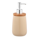 Диспенсер для мила ARDESTO Prestigio 420мл, доломіт, бамбук, пластик, бежевий