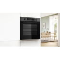 Духова шафа Bosch електрична, 76л, A, дисплей, конвекція, телескопічні направляючі, темно-сірий