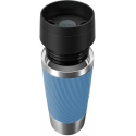 Термочашка Tefal Travel Mug Classic Twist, 360мл, нержавіюча сталь, блакитний