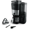 Кавоварка Philips крапельна All-in-1 Brew 1.25л, зерно + мелена, дисплей, підігрів кавника, кавомолка, чорний