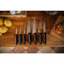 Кухонний ніж поварський Santoku Fiskars Functional Form, 16см, нержавіюча сталь, пластик, чорний