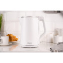 Електрочайник ARDESTO 1.5л, Strix, подвійні стінки, білий глянець