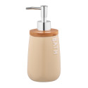 Диспенсер для мила ARDESTO Prestigio 420мл, доломіт, бамбук, пластик, бежевий