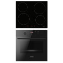 Комплект Hansa (духовка електрична + поверхня індукційна), чорний