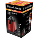 Соковитискач Russell Hobbs Colours Plus цитрус-прес 600Вт, 2 насадки в комплекті, пластик, червоний