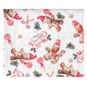 Скатертина ARDESTO Christmas Gingerbread 140х180см, 100% поліестер, червоний