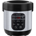 Рисоварка Sencor 350Вт, чаша-0.6л, сенсорне керування, 5 програм, нерж. сталь, пластик, сіро-чорний