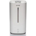 Зволожувач повітря Gorenje ультразвуковий, 20м2, 5л, 500мл/г, електр. кер-ння, верх. залив воды, авт. вимкн, білий