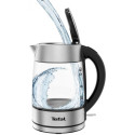 Електрочайник Tefal Glass Kettle 1.7л, скло, з підсвіткою, сріблясто-чорний