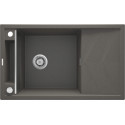 Мийка кухонна Deante Magnetic, граніт, прямокут., з крилом, 820х500х219мм, чаша - 1, накладна, антрацит