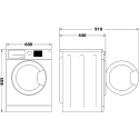 Пральна машина Indesit фронтальна, 6кг, 1200, A+++, 44.6см, дисплей, пара, інвертор, люк чорний, білий