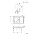 Набір для кухні Deante Leda, гранітна мийка ZRD_7113 + зміш. BEN_762M, пісок