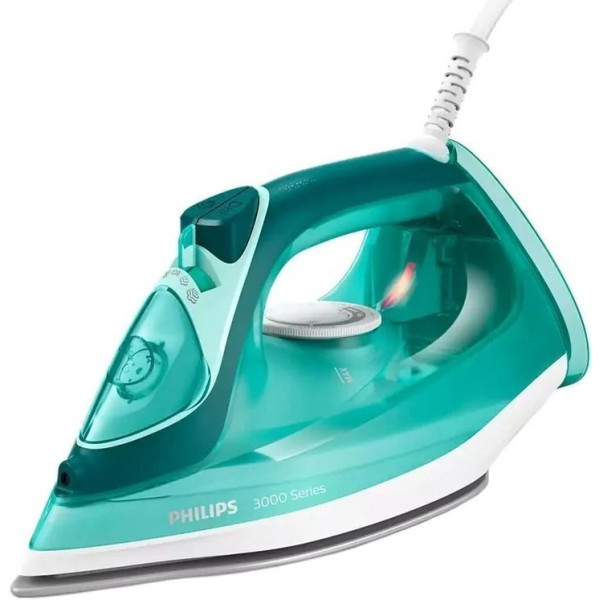 Праска Philips 3000 series, 2400Вт, 300мл, паровий удар -180гр, постійна пара - 40гр, керам. підошва, бірюзовий