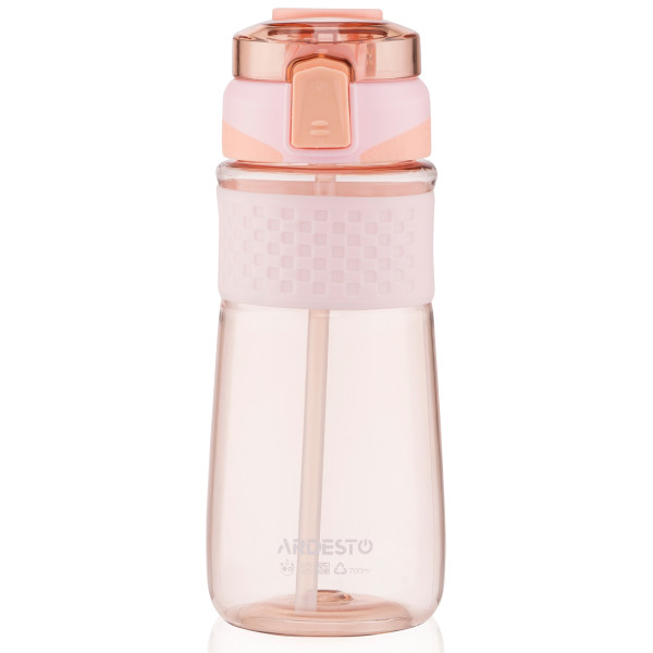 Пляшка для води ARDESTO Energy, 700мл, пластик, рожевий