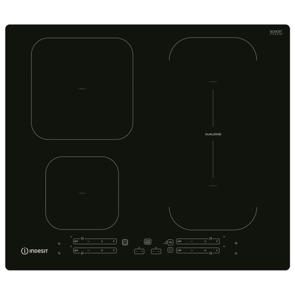 Варильна поверхня Indesit індукційна, 60см, розширена зона, чорний