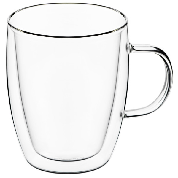 Набір чашок з ручками і подвійними стінками ARDESTO, 270мл, 2шт, боросилікатне скло, прозорий