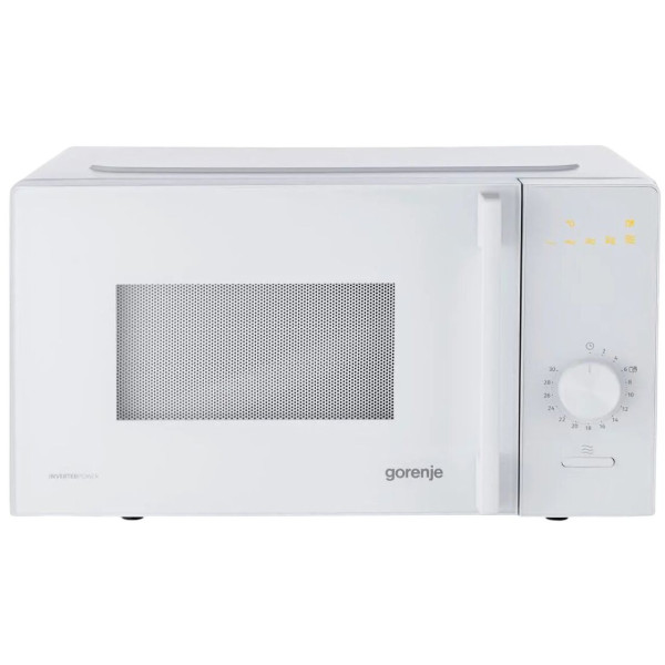 Мікрохвильова піч Gorenje, 20л, мех. керув., 700Вт, гриль, інвертор, білий