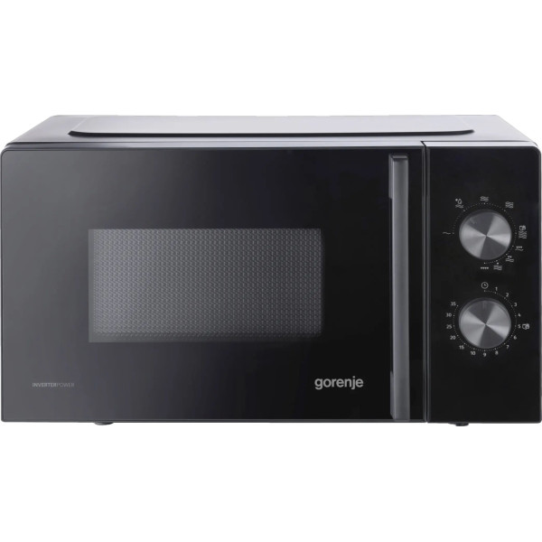 Мікрохвильова піч Gorenje, 20л, мех. керув., 700Вт, гриль, інвертор, чорний