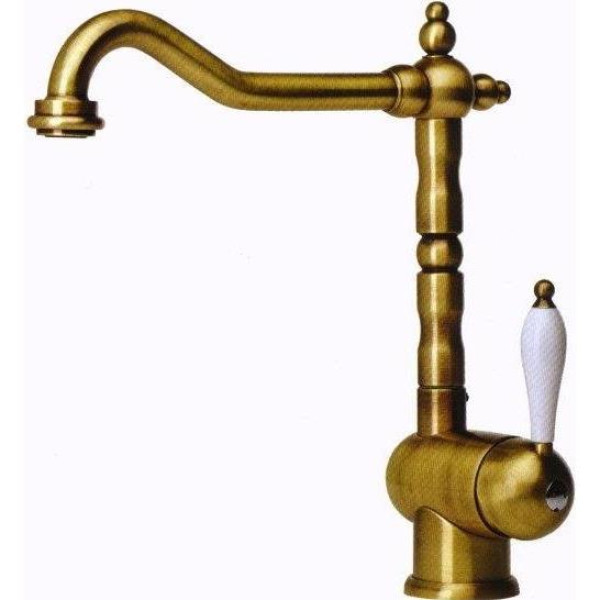 Змішувач для кухні Franke Old England, довж.виливу - 215мм, поворотний, 2важеля, латунь
