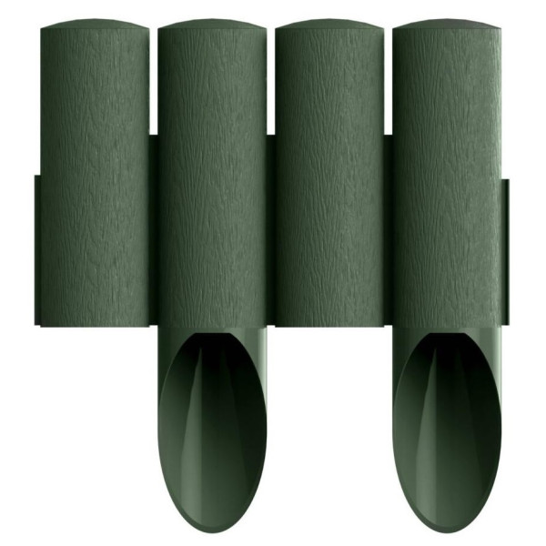 Газонна огорожа Cellfast 4 STANDARD, 10 секцій по 235мм, 2.3м, зелений