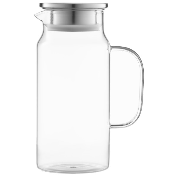 Глечик з кришкою ARDESTO 1200мл, боросилікатне скло, нержавіюча сталь, прозорий