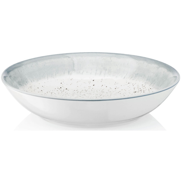 Тарілка супова ARDESTO Siena, 20см, порцеляна, біло-сірий