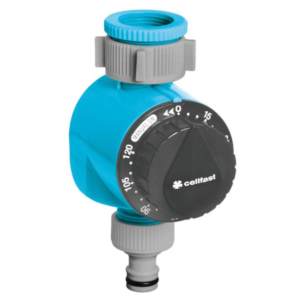 Таймер для поливу Cellfast IDEAL механічний, до 120 хв, підключення 3/4-1"