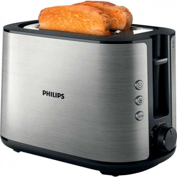 Тостер Philips WiWa Collection 950Вт, метал/пластик, чорний