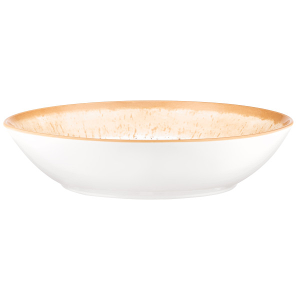 Тарілка супова ARDESTO Siena, 790мл, 20см, порцеляна, біло-жовтий