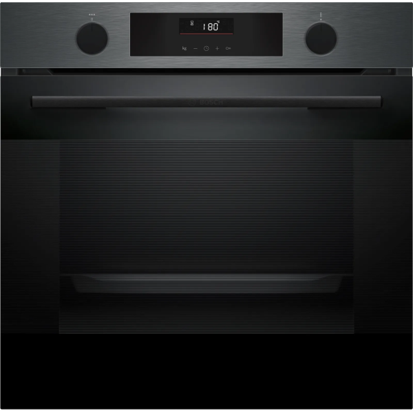 Духова шафа Bosch електрична, 76л, A, дисплей, конвекція, телескопічні направляючі, темно-сірий