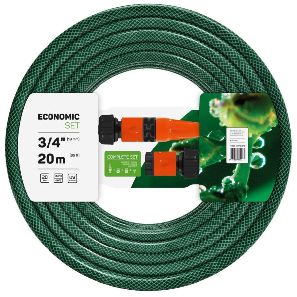 Набір для поливу Cellfast ECONOMIC в комплекті шланг 3/4" 20м 3 шари -10…+50°C зрошувач комплект для підключення