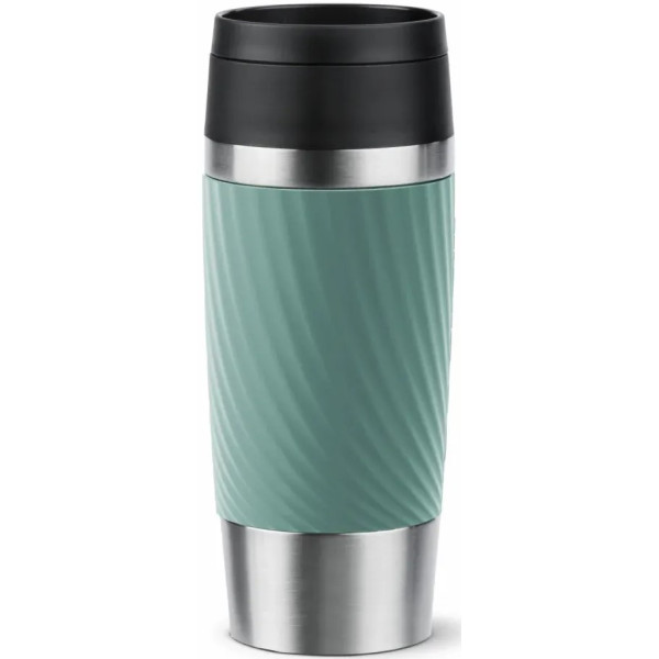 Термочашка Tefal Travel Mug Classic Twist, 360мл, нержавіюча сталь, зелений