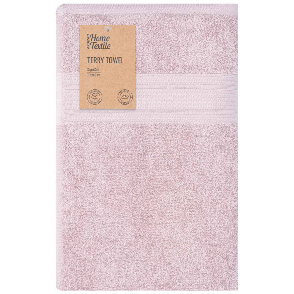 Рушник махровий ARDESTO SuperSoft 70х140см, 100% бавовна, рожевий