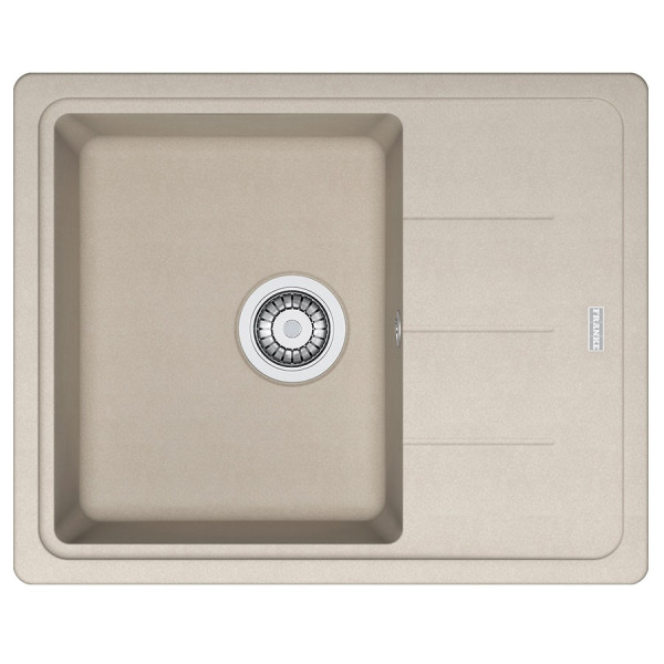 Мийка кухонна Franke Basis, фраграніт, прямокутник, з крилом, 620х500х200мм, чаша - 1, накладна, BFG 611-62, сахара