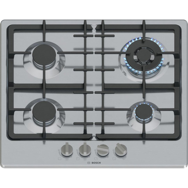 Варильна поверхня Bosch газова, 60см, чавун, WOK, нерж