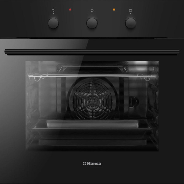 Духовка электр. Hansa, 60см, 62л, A, гриль , емаль легкого очищення, чорний