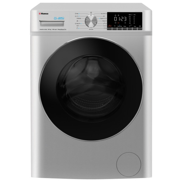 Прально-сушильна машина Hansa фронтальна, 8(5)кг, 1400, B, 46см, дисплей, сірий