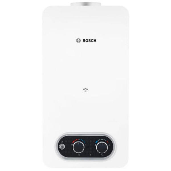 Газова колонка Bosch Therm 4000-T4004 10 л/хв 17.4 кВт регулювання потужності розпалювання від батарейок білий