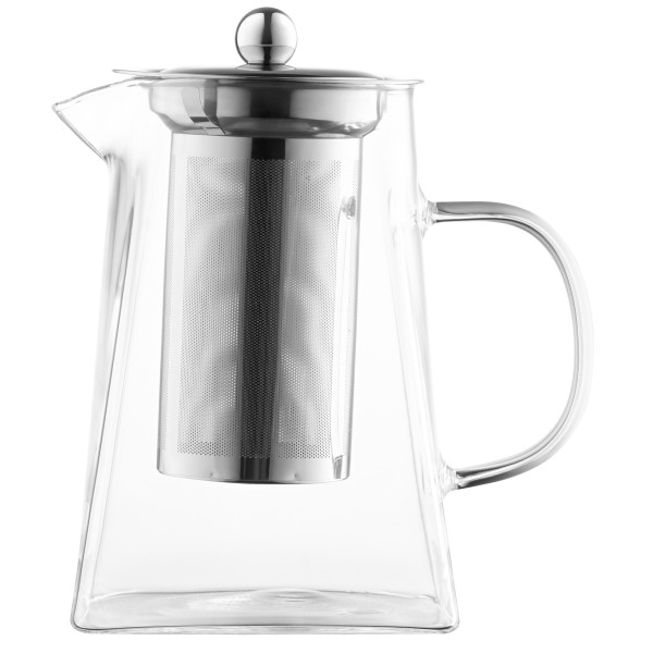 Заварник ARDESTO Gemini Roma 950мл, боросилікатне скло, нержавіюча сталь, прозорий