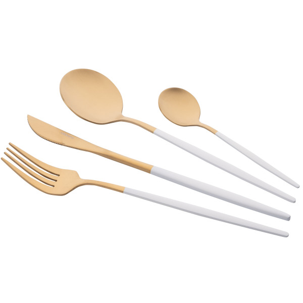 Набір столових приборів ARDESTO Gemini Lecco, 4 прибори, нержавіюча сталь, золотисто-білий