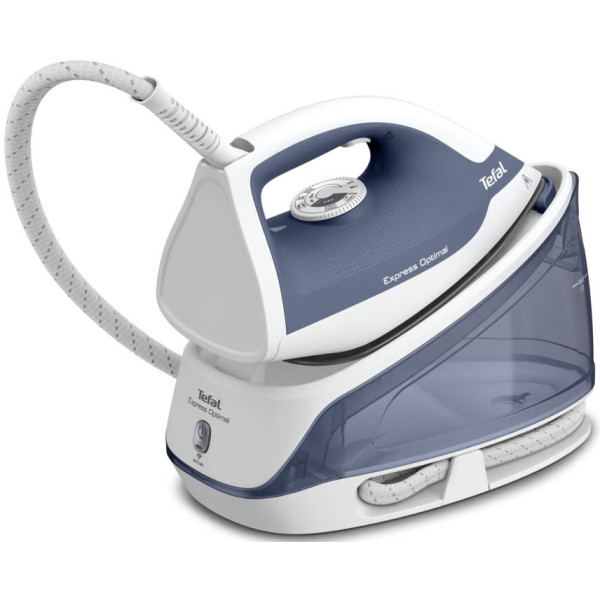 Праска-парогенератор Tefal Optimal, 2200Вт, 1200мл, паровий удар -190гр, постійна пара - 110гр, керам. підошва, біло-синій