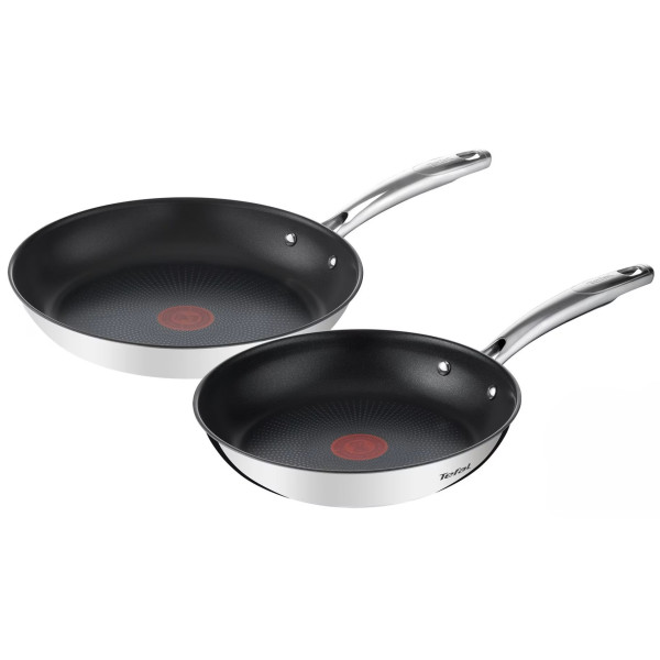 Набір сковород Tefal Duetto+, 2шт, 24/28см, нержавіюча сталь