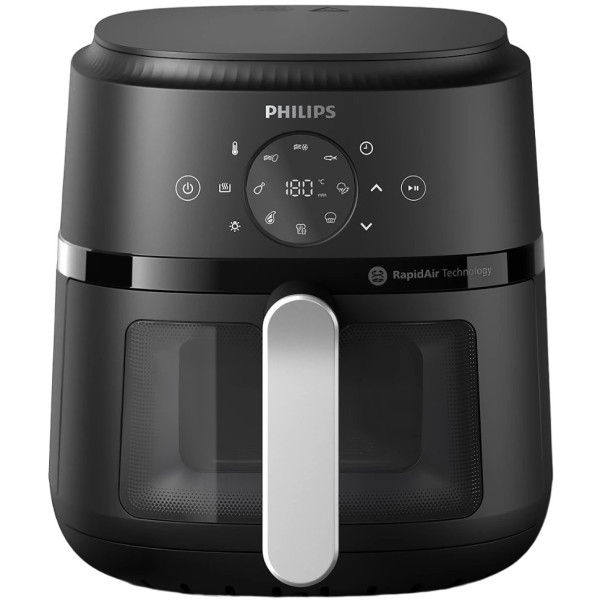 Мультипіч Philips Ovi digital, 1500Вт, чаша-4.2л, сенсорне керування, 13 авто. програм, віконце, пластик, чорний