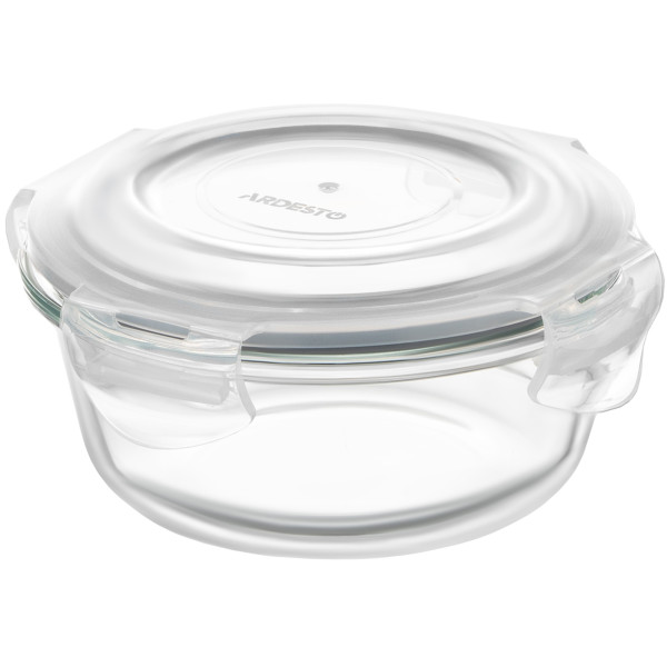 Контейнер для зберігання харчових продуктів ARDESTO Gemini 0.24л, боросилікатне скло, пластик, круглий, прозорий