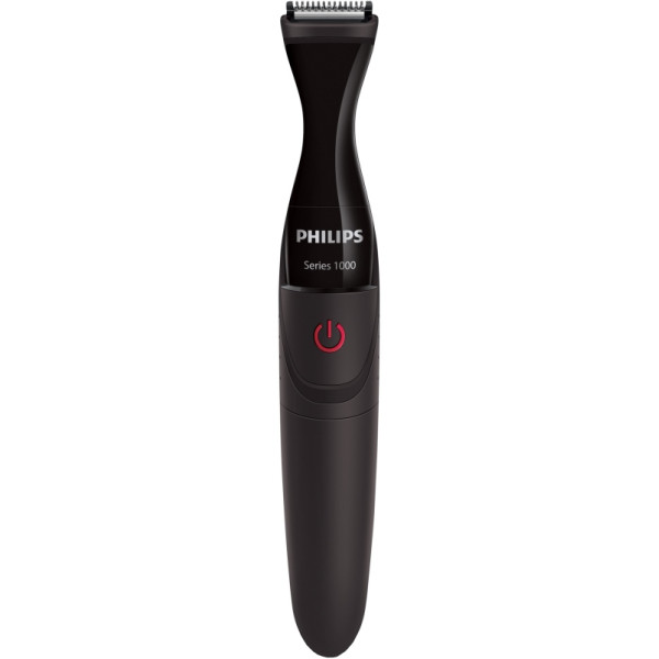 Тример Philips Multigroom series 1000, для бороди і вусів, 1хАА, насадок-4, сталь, чорний