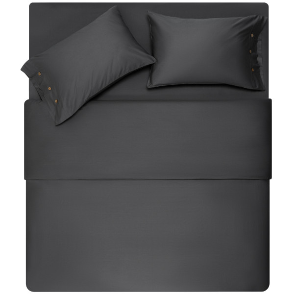 Простирадло ARDESTO Mix&Match Premium, 180х240см, 100% бавовна, сатин, сірий