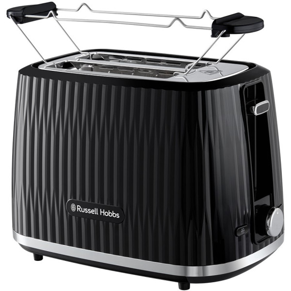Тостер Russell Hobbs Eden 800Вт, пластик, підігрів,разморозка, чорний