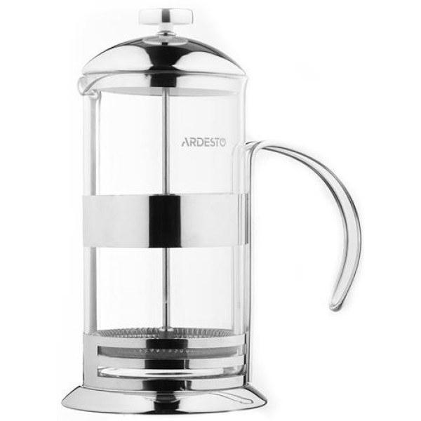 Френч-прес ARDESTO Gemini Asti, 1000мл, боросилікатне скло, нержавіюча сталь, прозорий