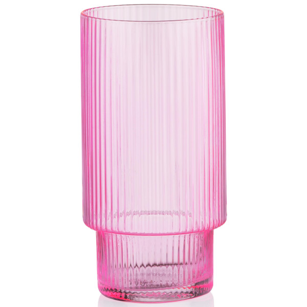 Набір склянок високих ARDESTO 380мл, 2шт, скло, рожевий