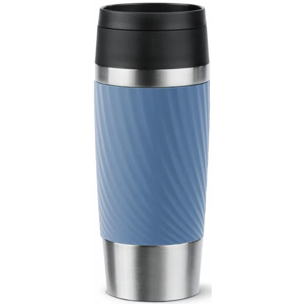 Термочашка Tefal Travel Mug Classic Twist, 360мл, нержавіюча сталь, блакитний